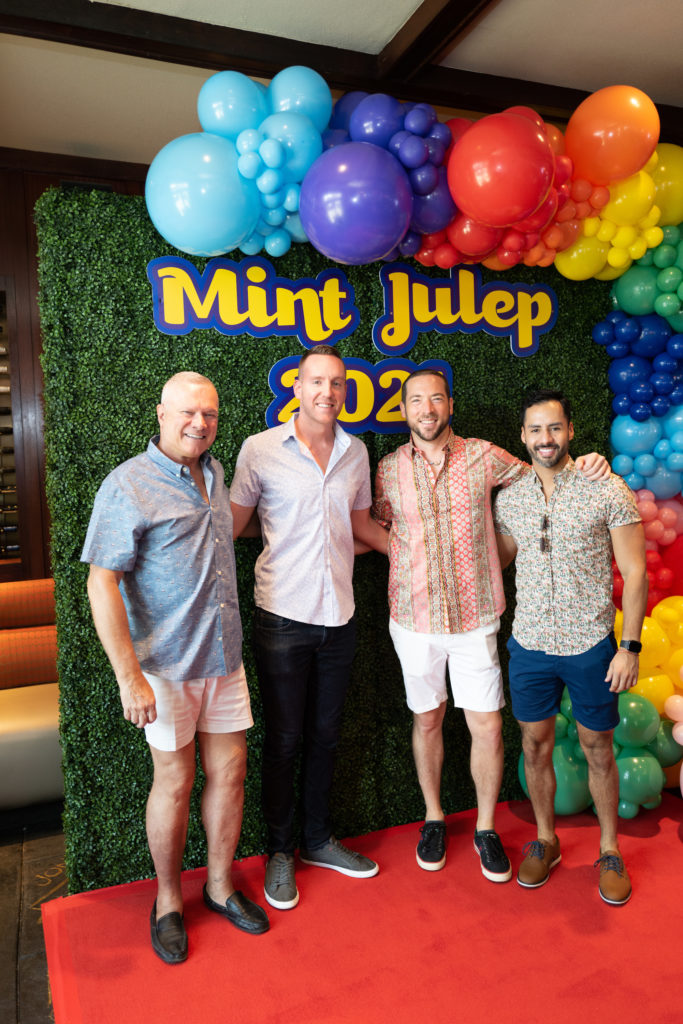 Jim Sikorski, Josh Wright, Ed Finger, Edgar Artiga at the Mint Julep fundraiser for Legacy Community Health (Photo by Daniel Ortiz)