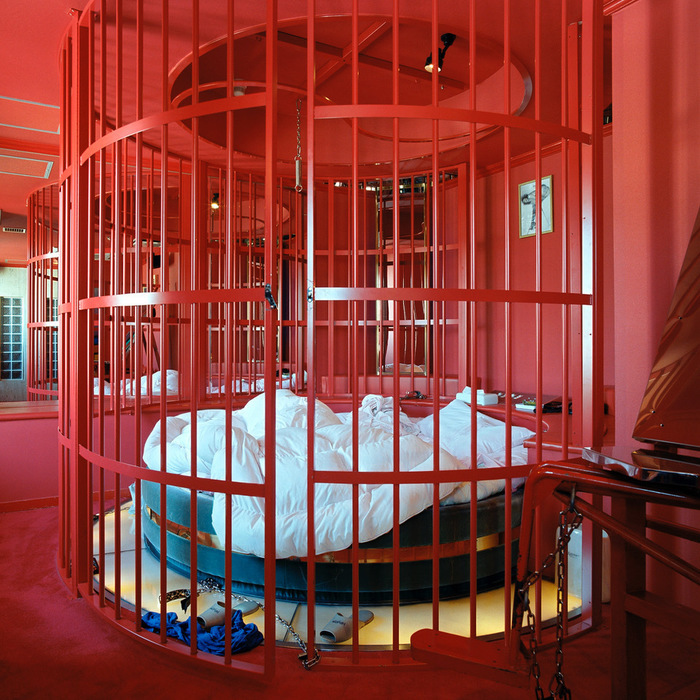 Misty Keasler's "Round Caged Bed (Dirty), Hotel Pamplona, Osaka," 2005
