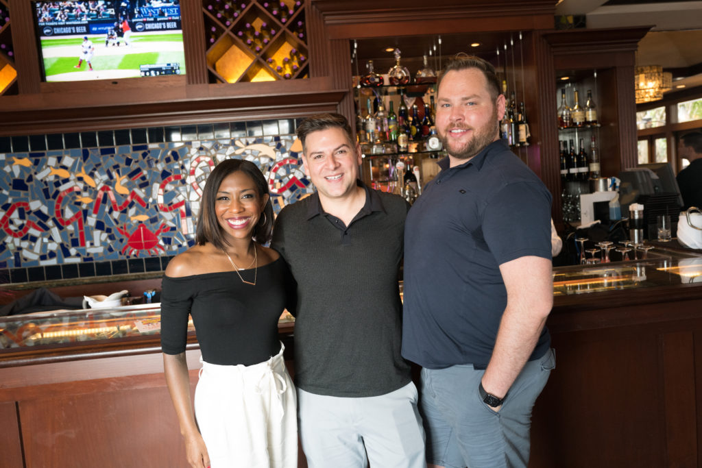 Rayne Jackson, Bobby Smith, Chris Lane  at the Mint Julep fundraiser for Legacy Community Health (Photo by Daniel Ortiz)