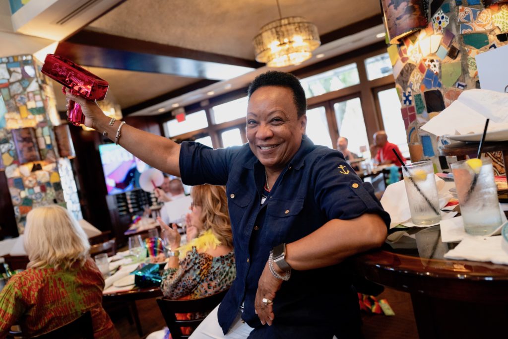 Sharon Land at the Mint Julep fundraiser for Legacy Community Health (Photo by Daniel Ortiz)