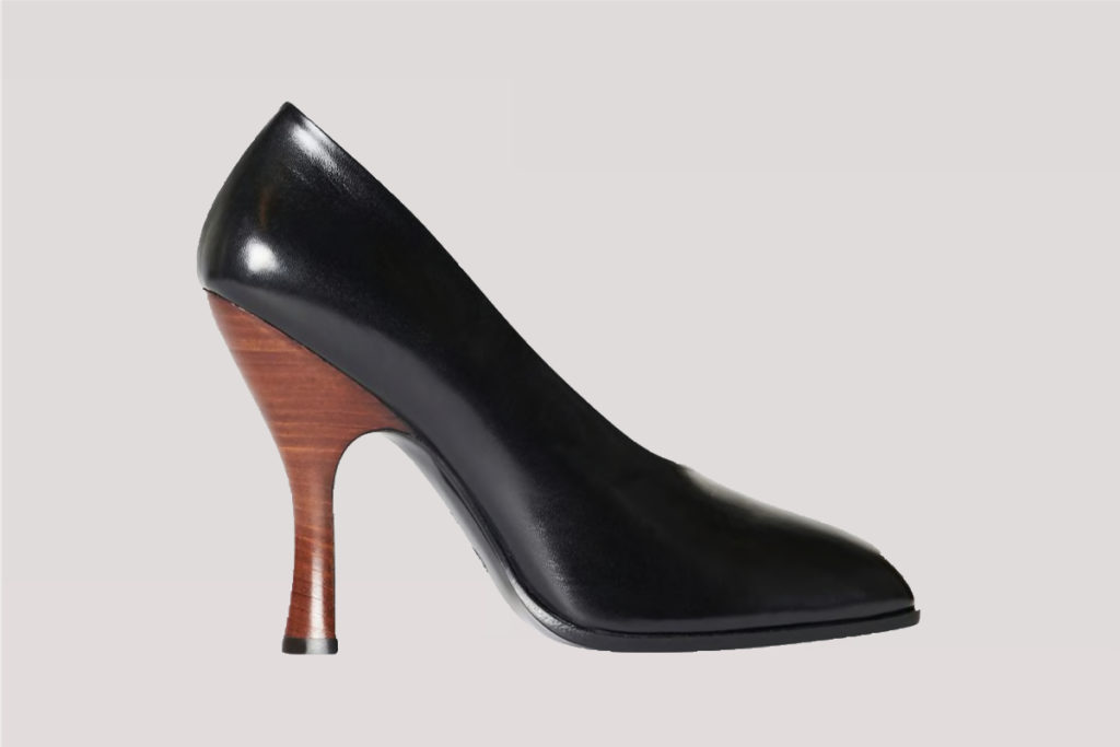 The Row's Jade calfskin contrast heel pumps, $920, available at bergdorfgoodman.com