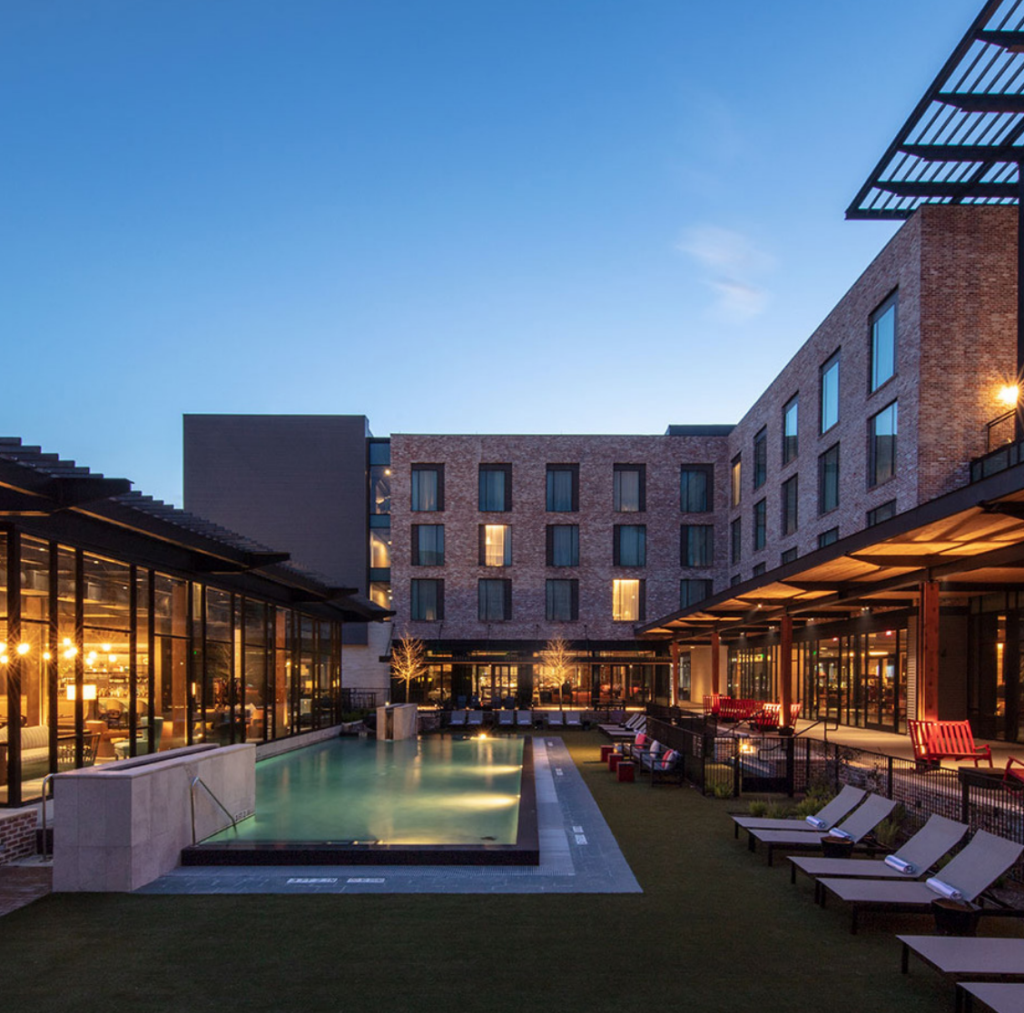 The Watering Hole at The George was inspired by Texas’s historic spring-fed pools..