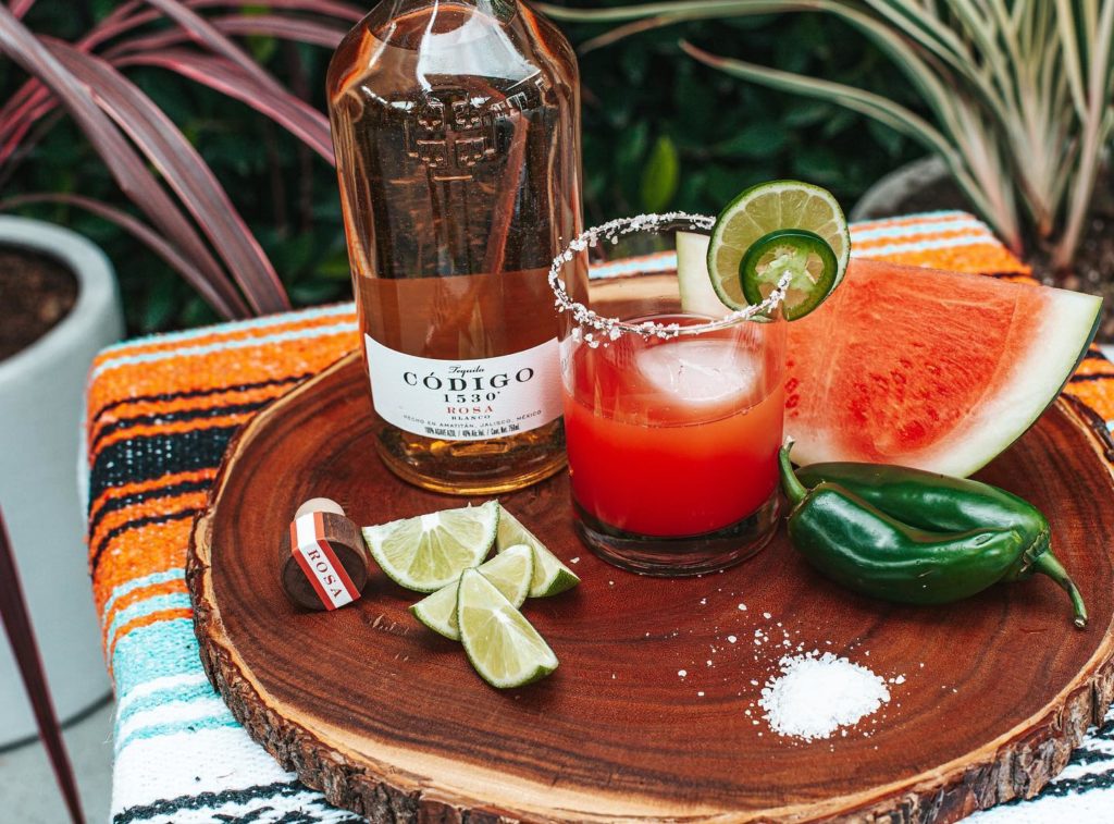 Codigo 1530 Rosa recipe for a Spicy Watermelon Margarita. Photo by Amir Shafii. 