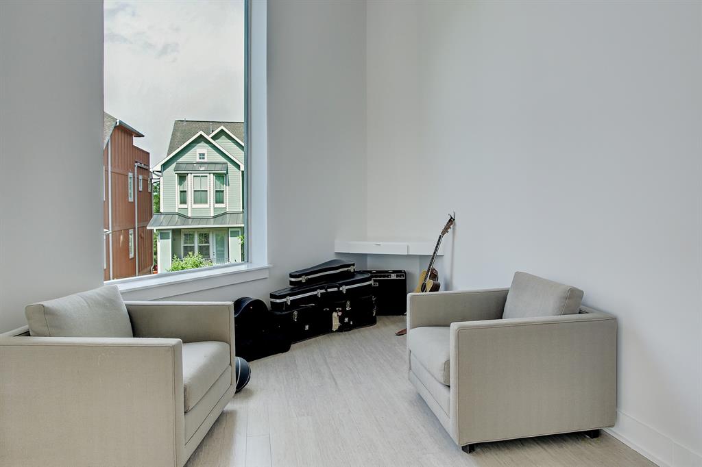 The corner on the third floor of the Triangle House in The Heights.