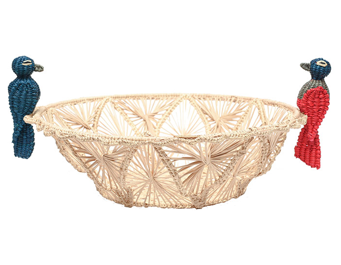 The Seychelles Collection Paradise Flycatcher bread basket. 