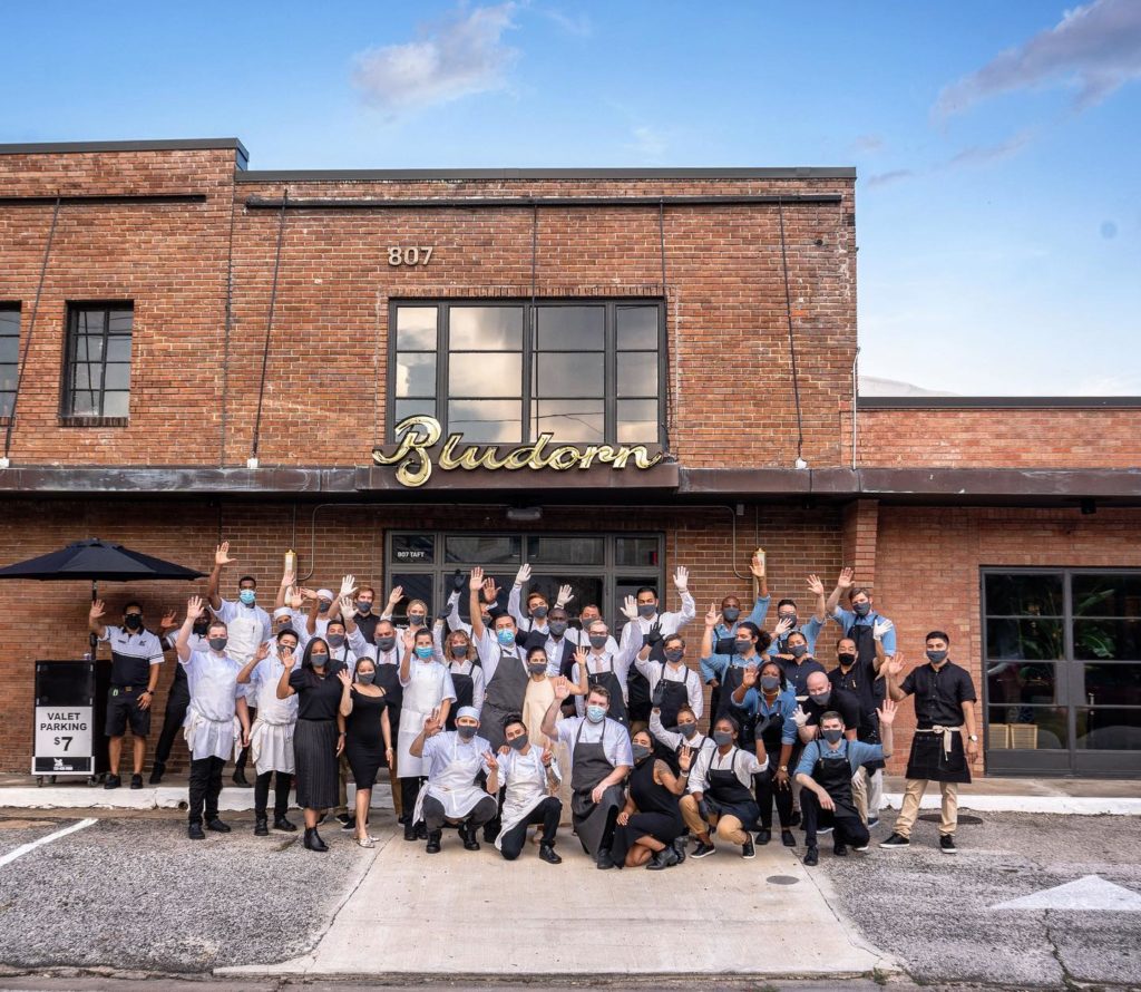 The Bludorn team on the opening in August of 2020. (Facebook photo)