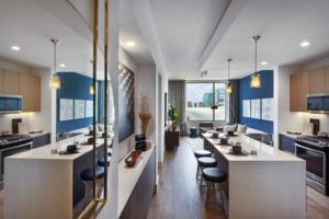 12 – Kitchen and Living Area in The Victor Model Residence; Image by Eric Laignel, Courtesy of MaRS