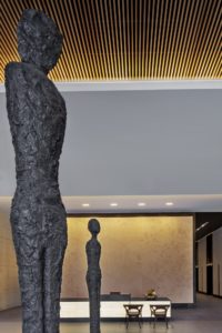 4 – The Victor Lobby, Featuring ‘Stretch’, a Sculpture by Brendan Jamison and Mark Revels; Image by Eric Laignel, Courtesy of MaRS