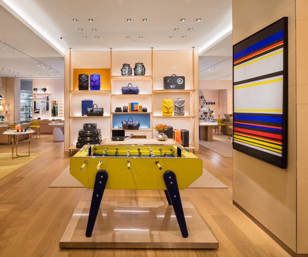The new Louis Vuitton men's store in the Houston Galleria is the first in Texas and features a vintage foosball table.