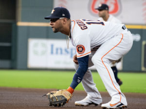 Gurriel was back at first base as the Astros beat the Seattle Mariners 15-1  at Minute Maid Park, Saturday August 21, 2021. Jake Odorizzi gothic the victory.