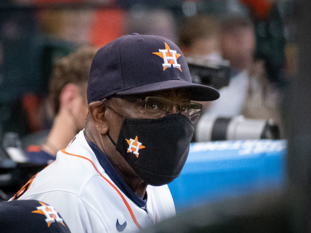 Astros manager Dusty Baker has kept the franchise's winning ways going, but getting his team out of Fenway still in the series might be his greatest challenge. (Photo by F. Carter Smith)