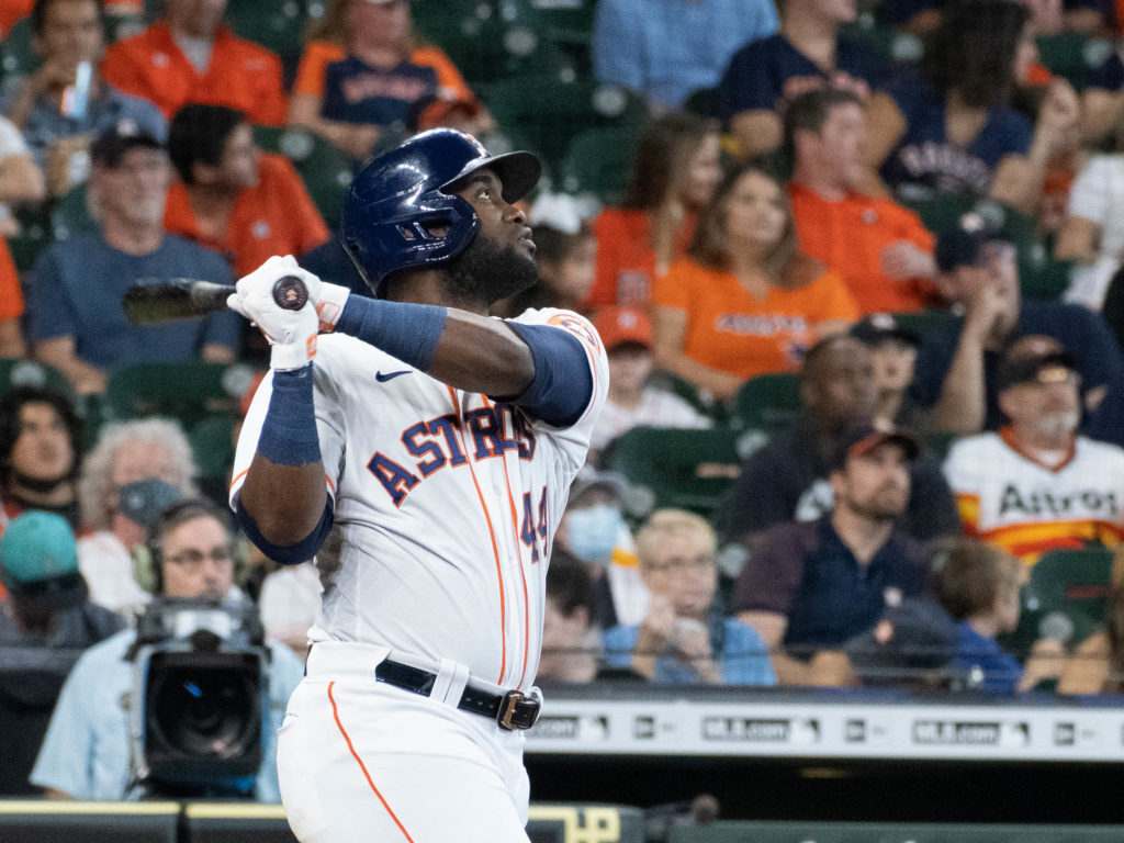 Yordan Alvarez is very threatening to opposing pitchers. (Photo by F. Carter Smith)