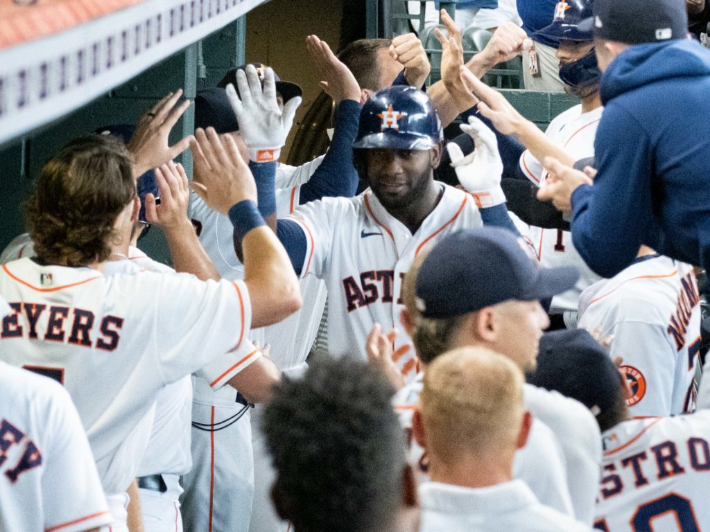 Yordan Alvarez is increasingly at the center of everything the Astros do. (Photo by F. Carter Smith)
