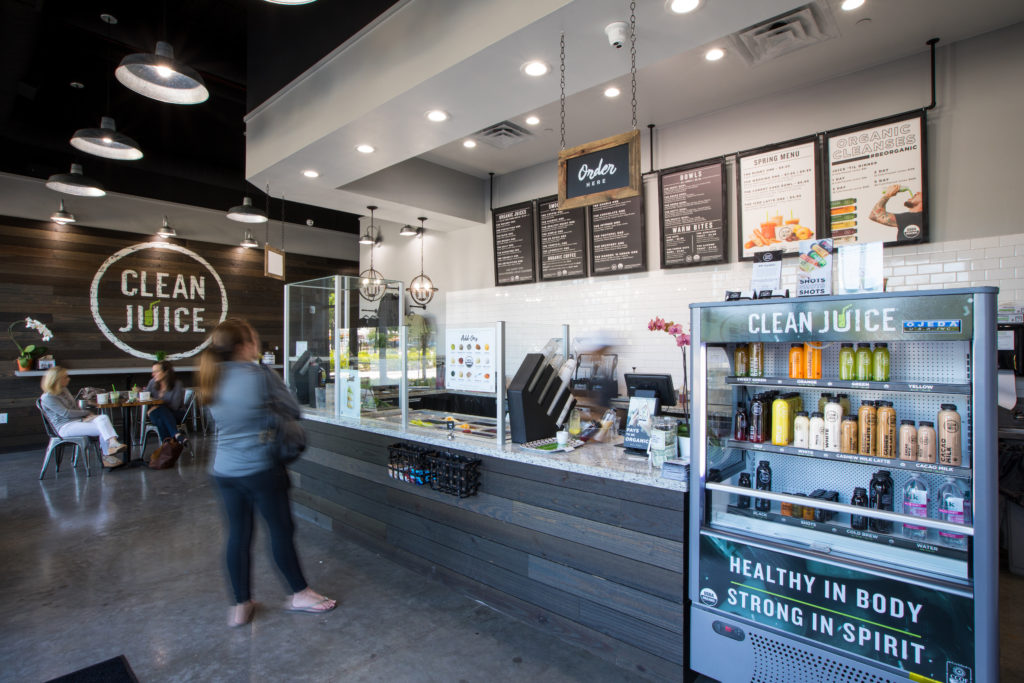With juice choices galore, healthy bowls and wraps, Clean Juice fits right into Memorial Green's health-conscious community. 