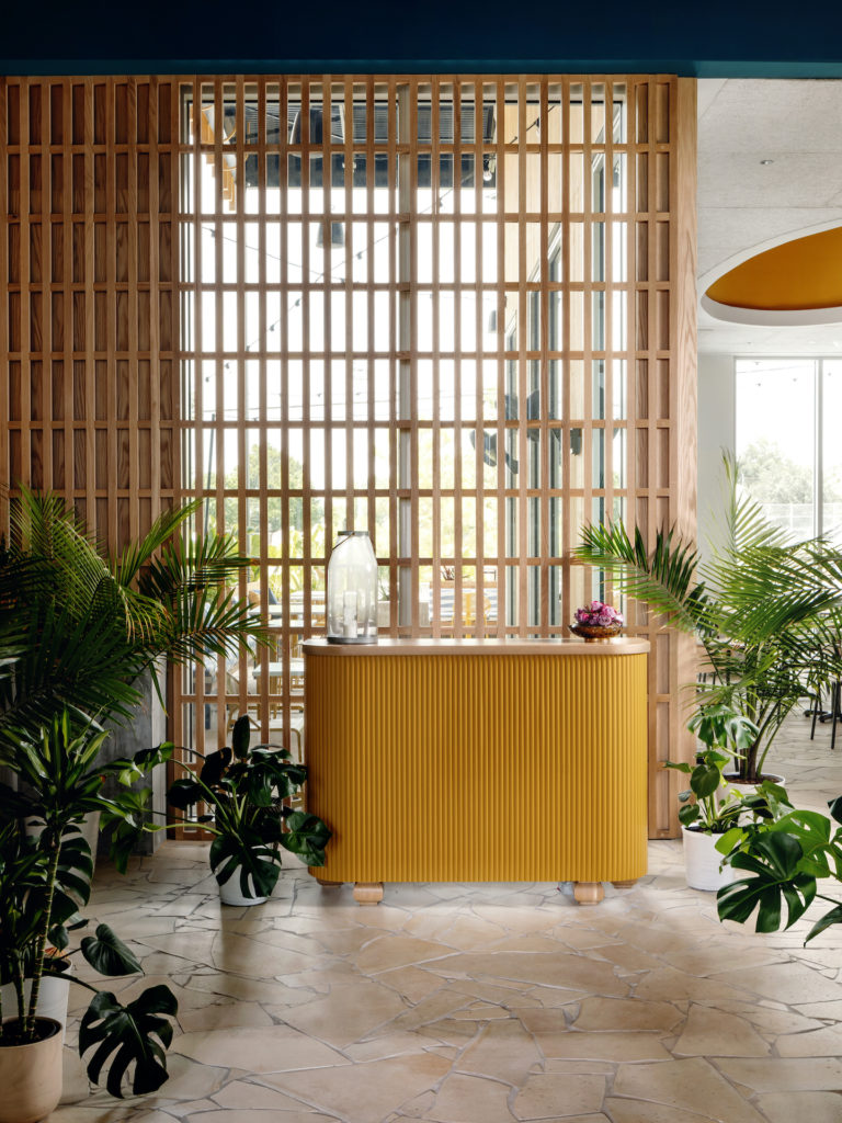 Entry to da Gama Canteen in the M-K-T Heights mixed-use development (Photo by Chase Daniel)