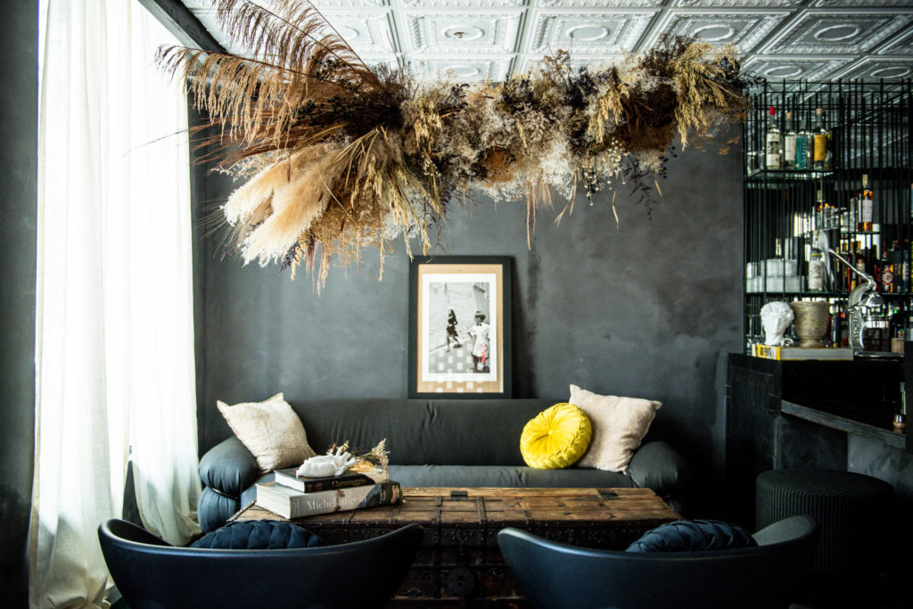 Concura Italian Bites features designer Italian furnishings such as this Sesann sofa by Tacchini.  (Photo by Matthew Rood)