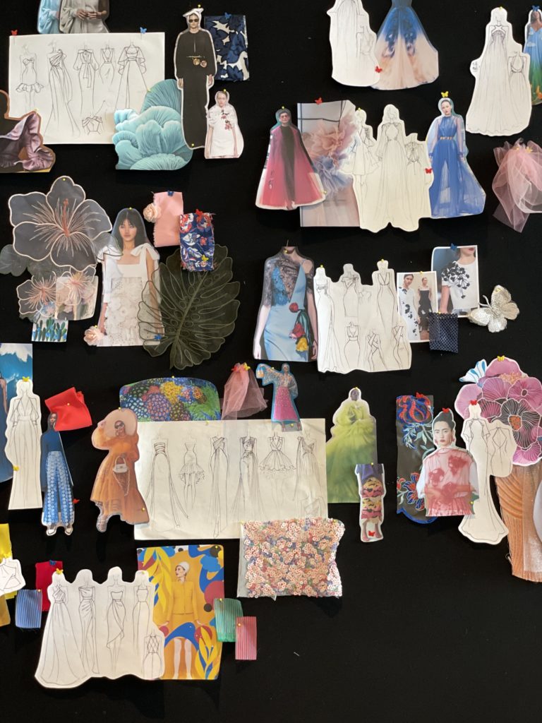 Dao's mood board for her designs.