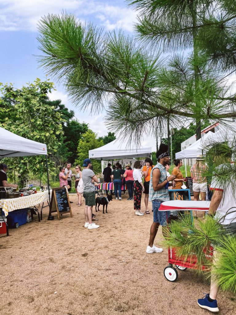 The M-K-T Sunset Market comes to life the third Thursday of each month with family-friendly fun on the menu. (Photo by Megan Snell)