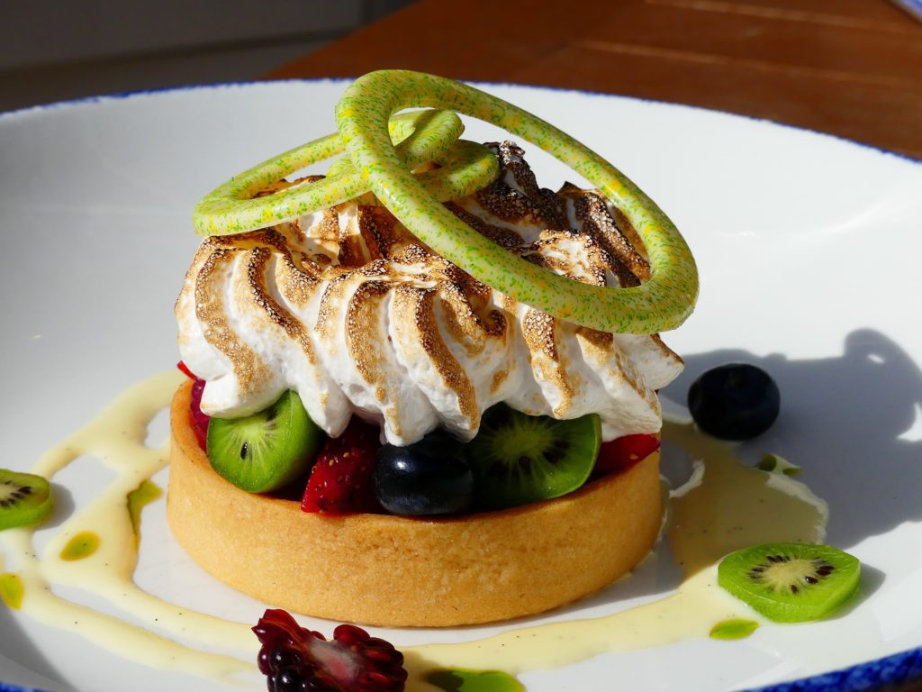 Perry Lane Hotel's Emporium offers decadent desserts like this Key Lime Tart.