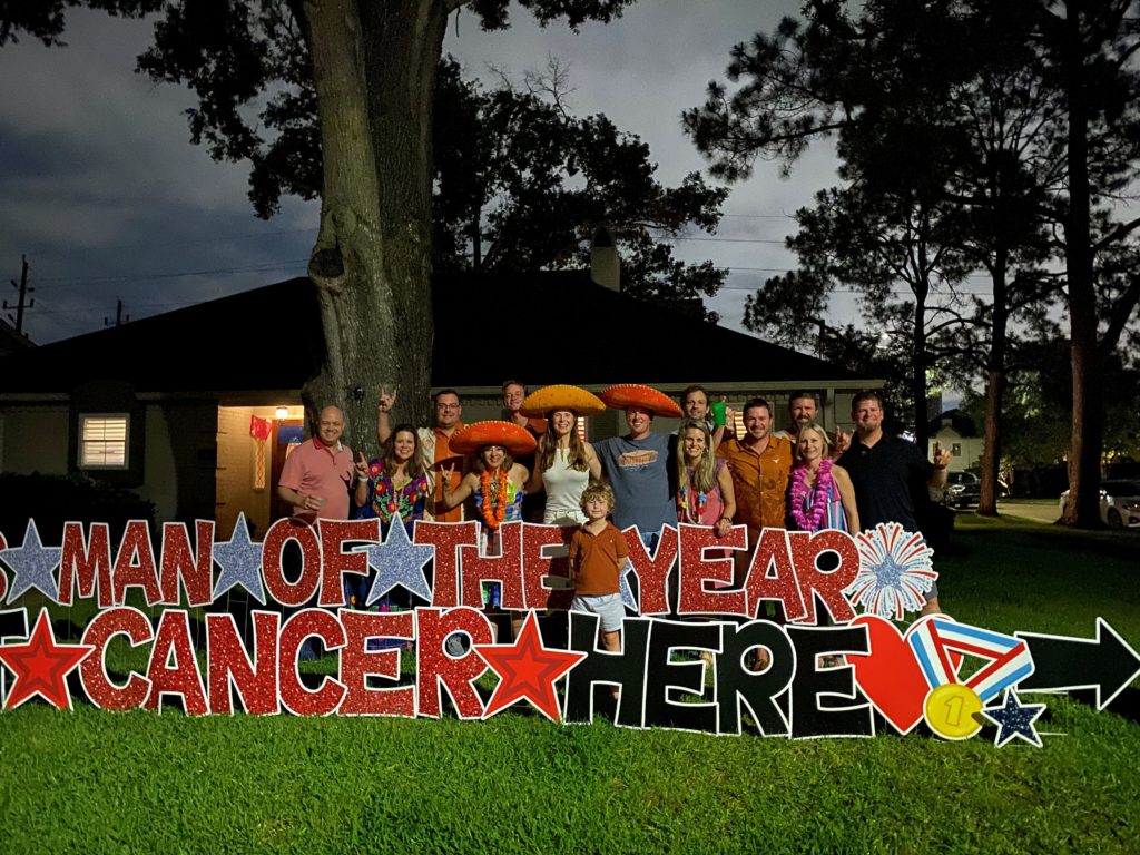Man of Year Sign- Nick Conway and Team Orange Sombrero