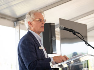 Jamie Bryant, president and chief executive officer, Midway, along with Mayor Sylvester Turner helped celebrate the groundbreaking of the East River 150-acre development which will transform the city’s waterfront east of downtown into a new economic cen
