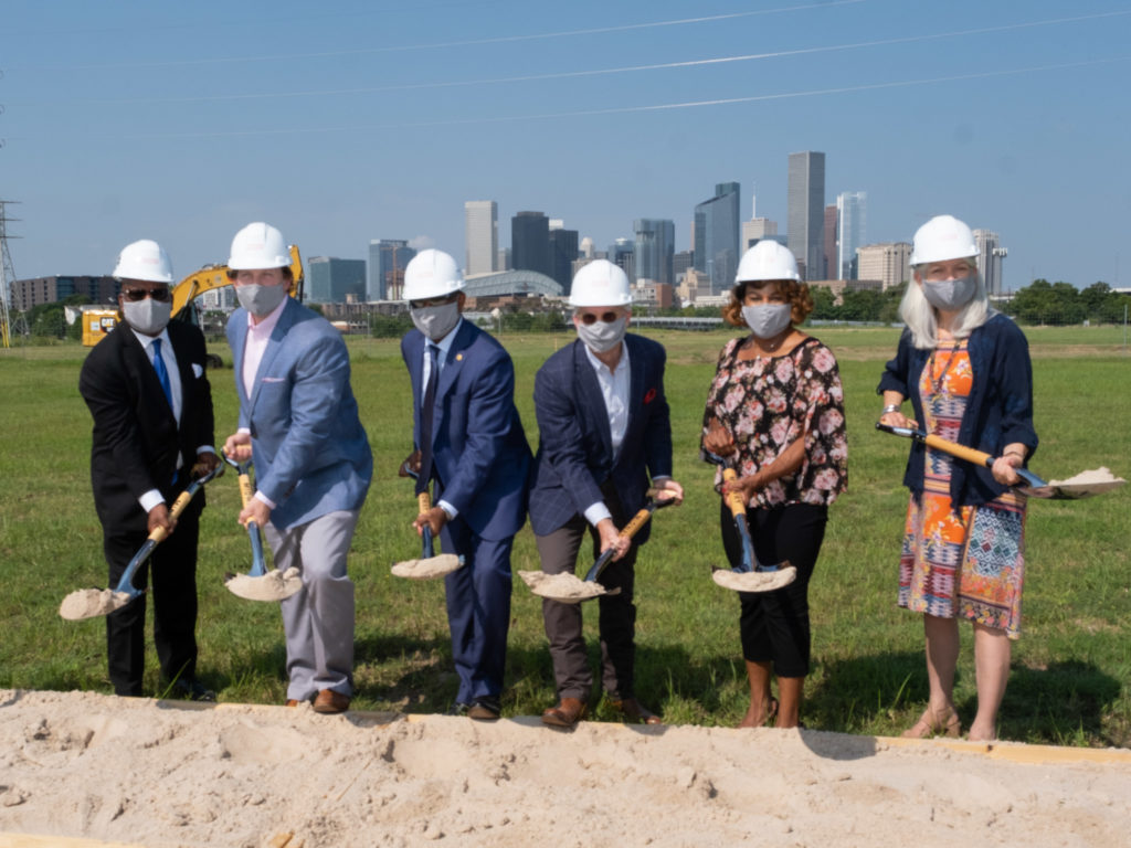 Jamie Bryant, president and chief executive officer, Midway, along with Mayor Sylvester Turner helped celebrate the groundbreaking of the East River 150-acre development which will transform the city’s waterfront east of downtown into a new economic cen