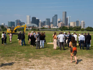 Jamie Bryant, president and chief executive officer, Midway, along with Mayor Sylvester Turner helped celebrate the groundbreaking of the East River 150-acre development which will transform the city’s waterfront east of downtown into a new economic cen