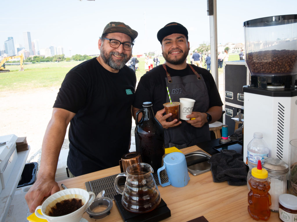 Midway's setup including free coffee drinks for all attendees. (Photo by F. Carter Smith)