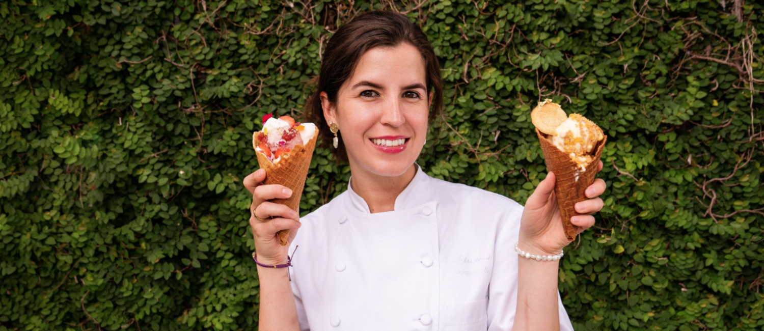 Bludorn pastry chef Alejandra Salas re-imagines three of the restaurants most popular desserts into ice cream cones to-die-for. (Photo by Michael Anthony)