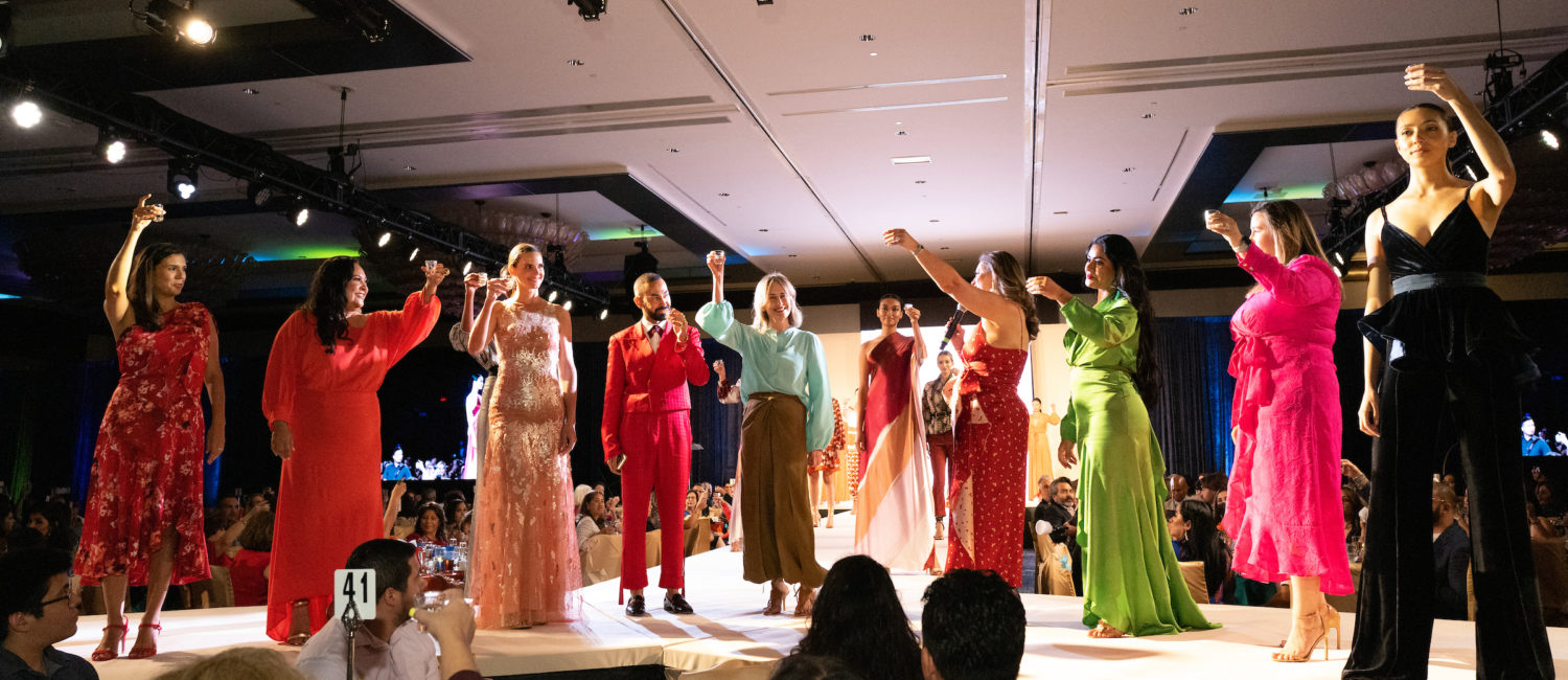 Toast at the end of the fashion show photo by Daniel Ortiz