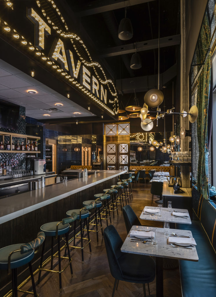 Georgia James Tavern's indoor seating includes 10 bar stool perches and 36 chairs for table dining. (Photo by Claudia Casbarian)