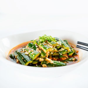 spicy cucumber salad (Photo by Monika Normand)