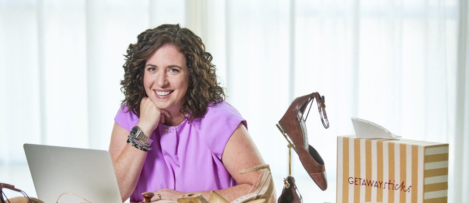 Founder of Getaway Sticks Shoes Steffie Tomson created her own company after she kept having foot discomfort after a long work day at work. (Photo by Getaway Sticks LLC)