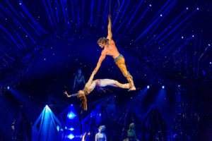 The pandemic provided Cirque creators an opportunity to create new high-flying stunts. Photos by Marie-Andrée Lemire.
