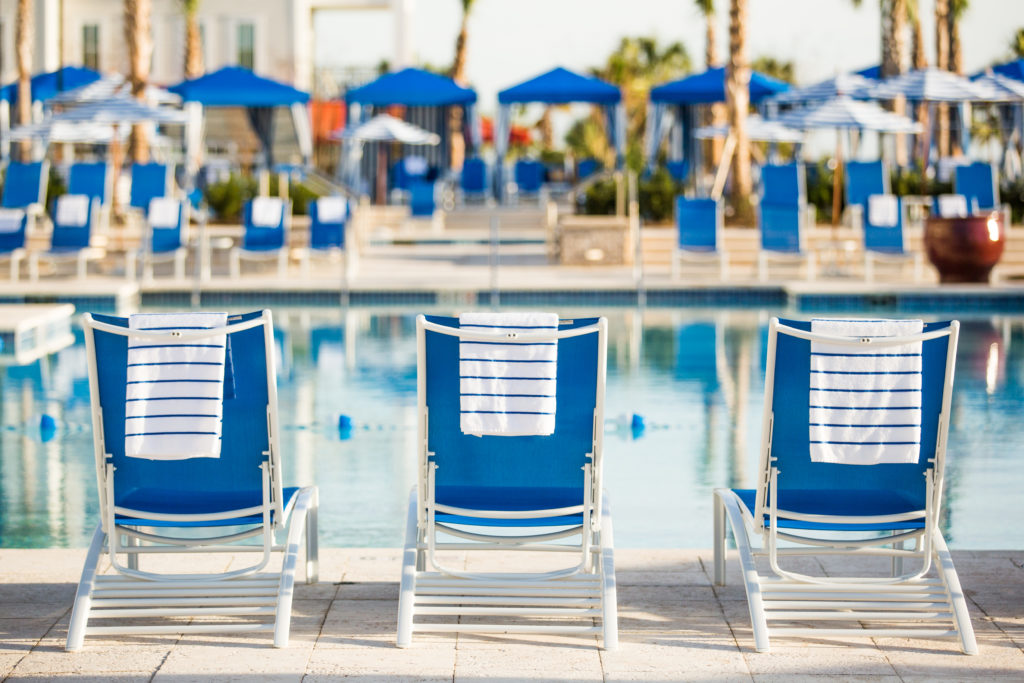 Take a seat poolside at The Beach Club or reserve a cabana for the day. (Photo The Charleston Harbor Resort & Marina)