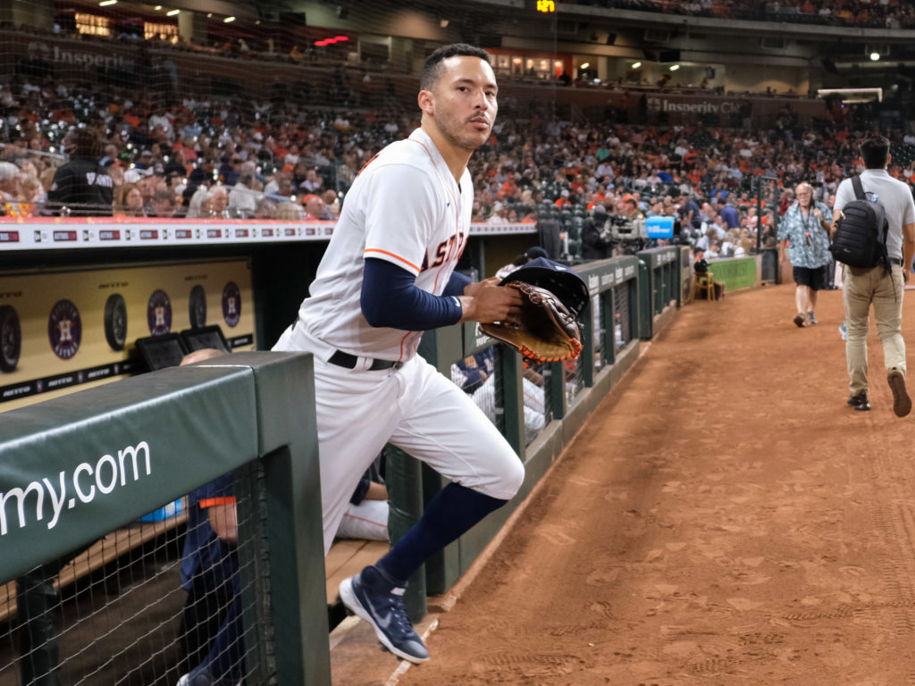 We're like brothers from another mother. We love each other so much, and we  embrace each other and try to get better together.” —Carlos Correa on Jose  Altuve Extend Correa now! You