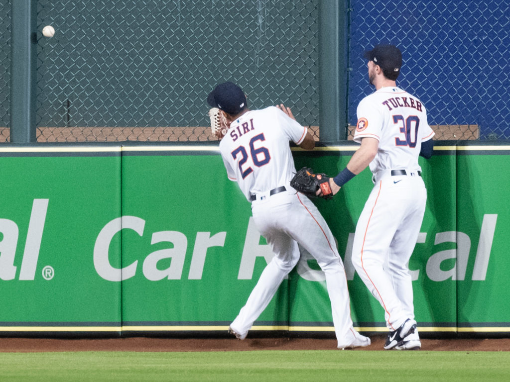 Jose Siri has had some outfield adventures for the Astros. (Photo by F. Carter Smith)