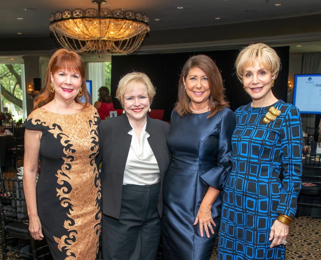 Barbara Van Postman, Leila Perrin, Heidi Rockecharlie, Leisa Holland-Nelson Bowman at the El Centro de Corazón luncheon, held at Hotel ZaZa-Medical Center. (Photo by Jacob Power)