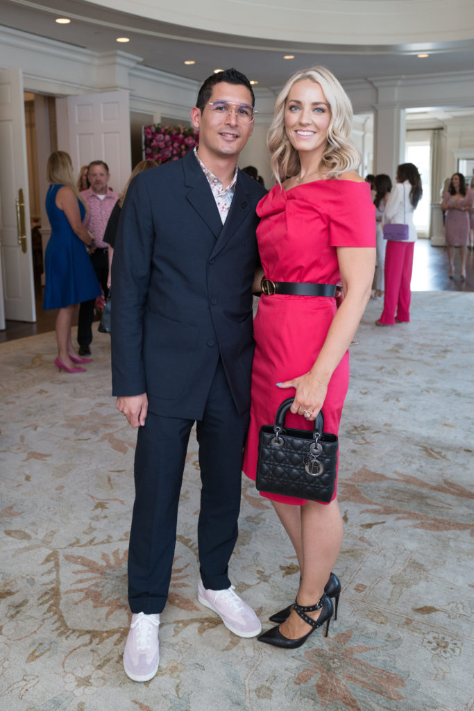 Chris & Abby Venegas at the American Cancer Society inaugural 'Tickled Pink' luncheon, held at River Oaks Country Club.