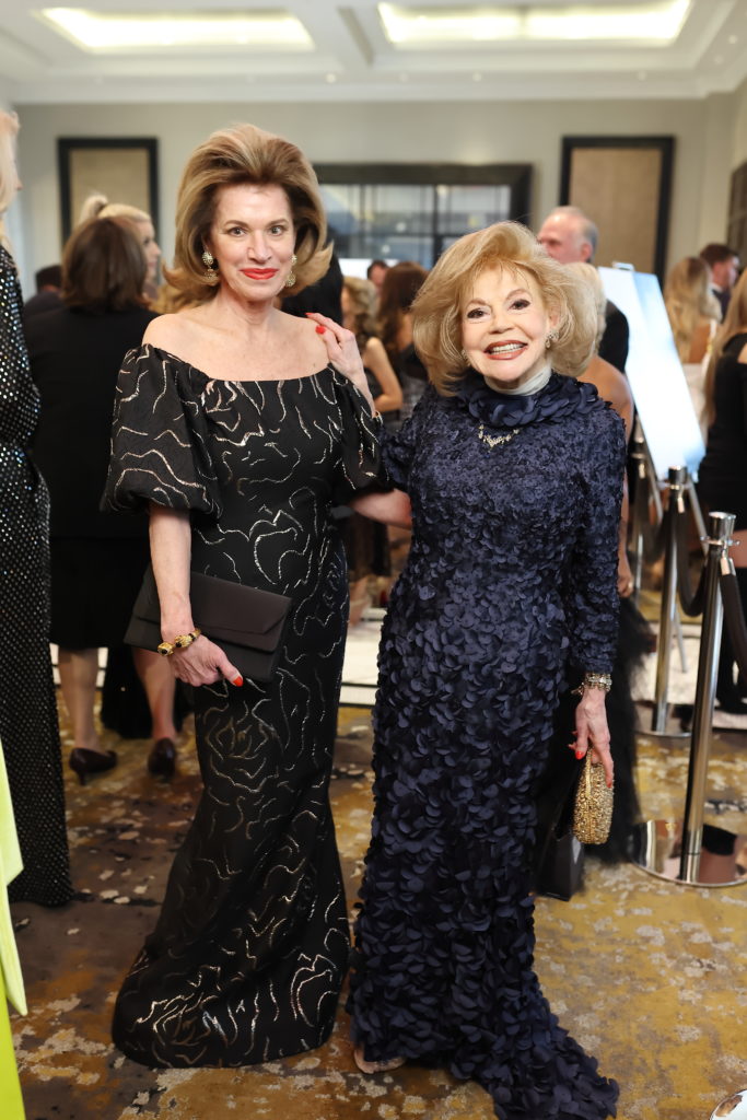 Debra Law, Harriet Gertner at the PetSet Fierce & Fabulous Soirée at the Post Oak Hotel.  (Photo by Quy Tran)