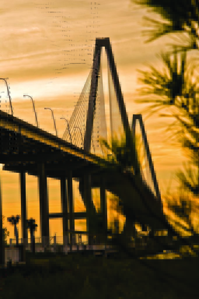 This is the awe-inspiring Arthur Ravenel cable-stayed Bridge in Charleston.