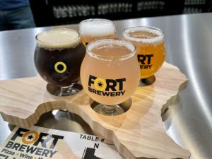 Fort – beer tasting board shaped like the great state of Texas