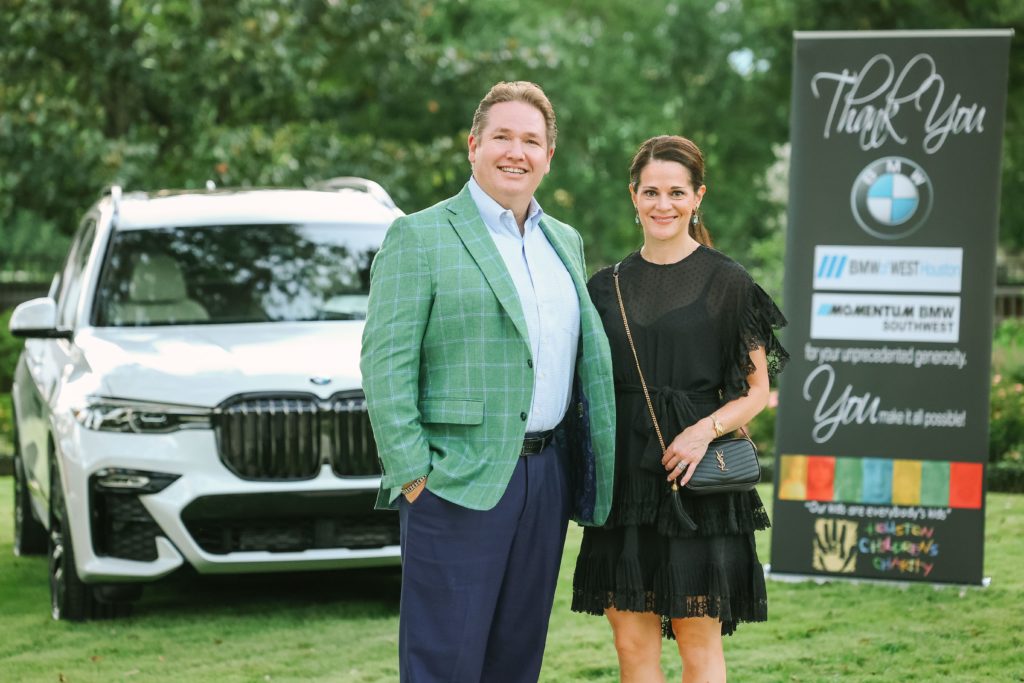 David & Lisa Atkins at the Houston Children's Charity kickoff party at the home of Frances & Tony Buzbee. (Photo by Johnny Than, CatchLightGroup.com)