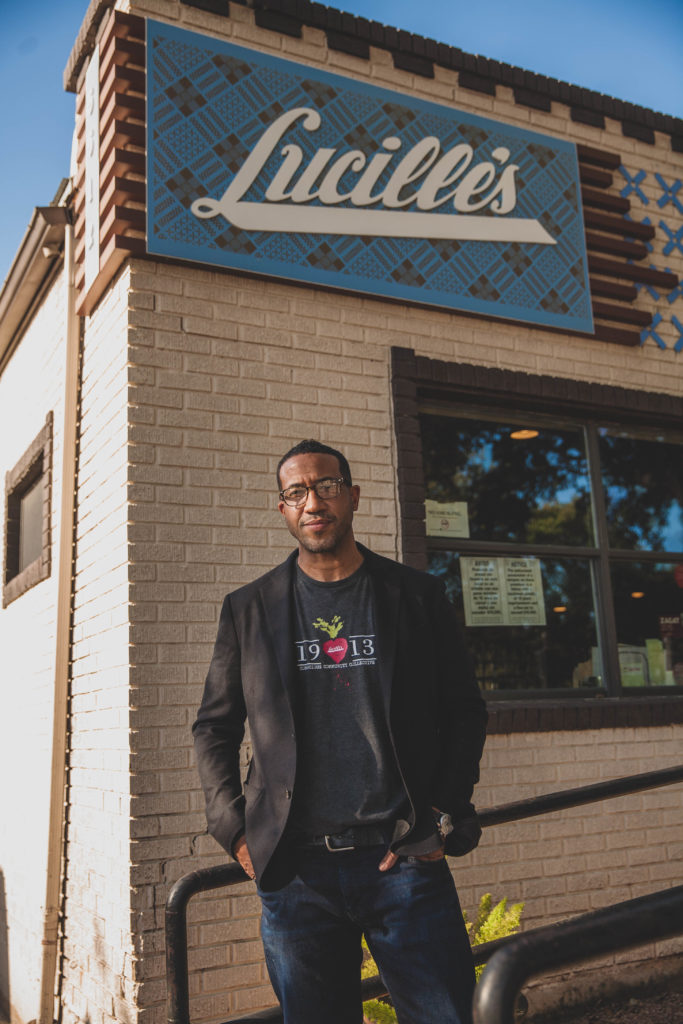 Lucille’s Chris Williams at his leading restaurant, Lucille’s. (Photo by Jenn Duncan)