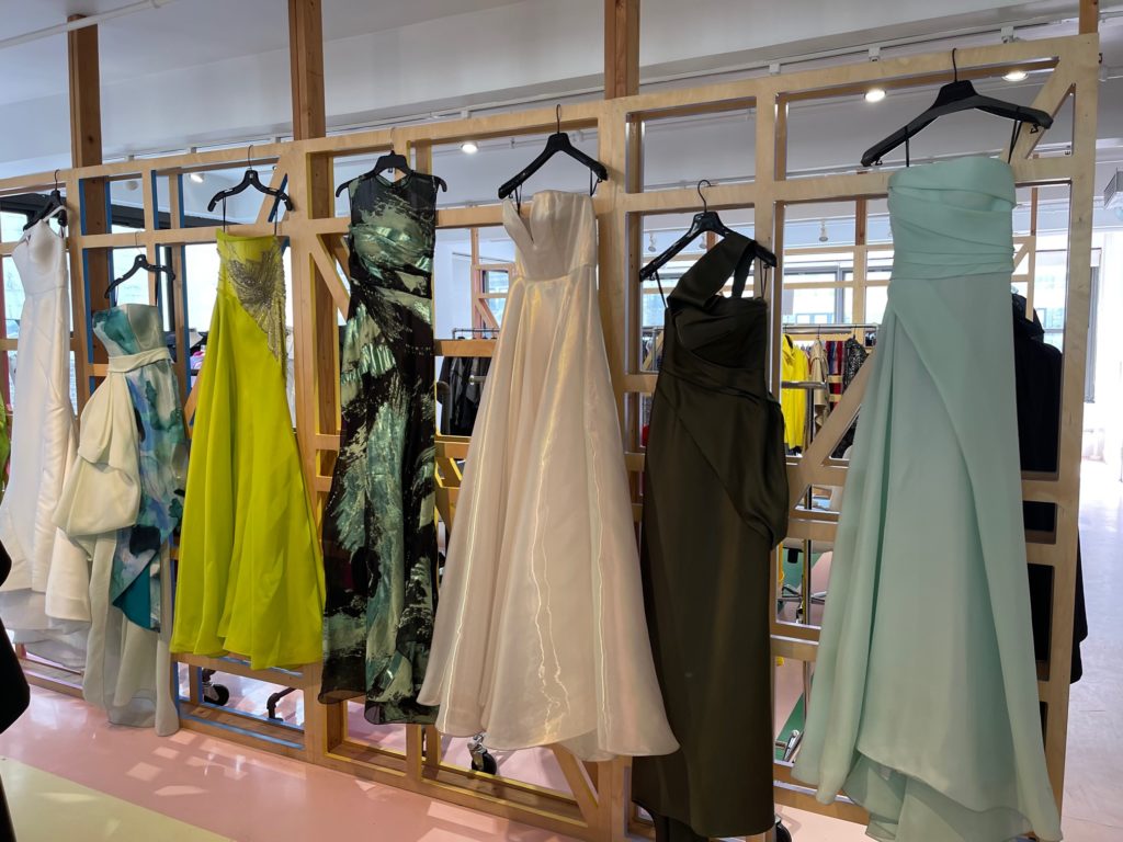Rubin Singer glamour gowns on display. (Photo by Clifford Pugh)