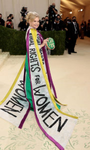 Caroline Mahoney in Equal Right gown