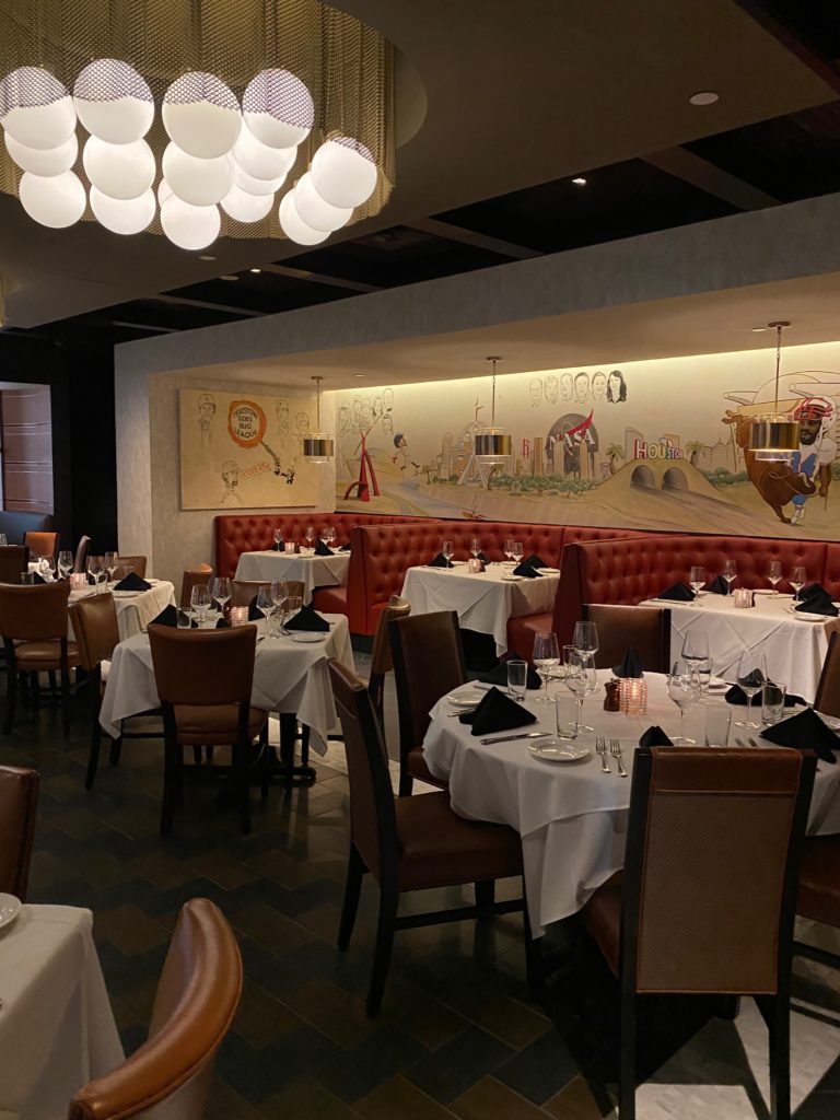 The main dining room in Tilman Fertitta's re-imaging of the Palm  Restuarant in downtown Houston. (Photo by Shelby Hodge)