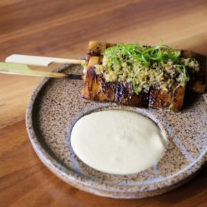 KinokoSkewer_MisoEggSauce_BrusselShisitoChimi