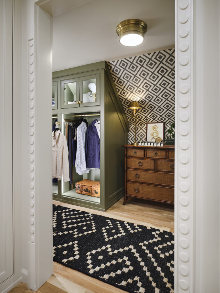 A travel-inspired dressing area by Burkle Creative. (Photo by Stephen Karlisch)