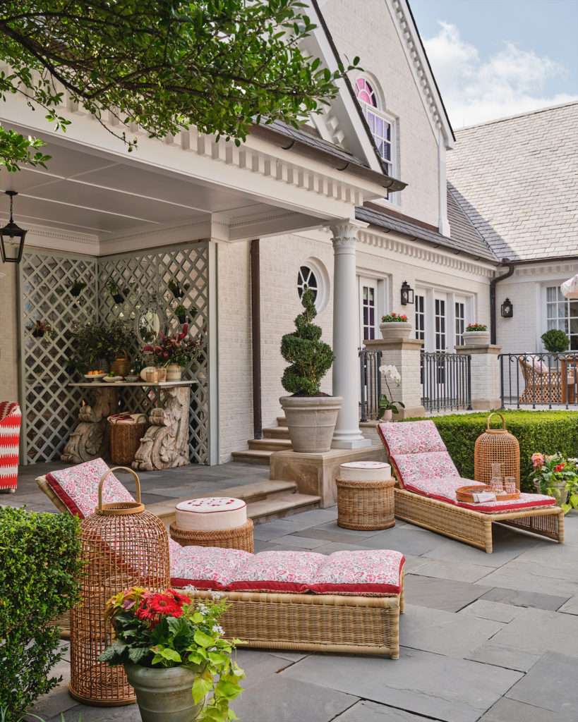 A sophisticated outdoor terrace and pool deck by Robin Henry Studio (Photo by Stephen Karlisch)